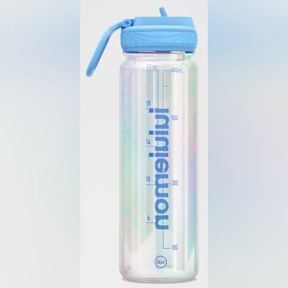 Lululemon Back To Life Clear Bottle 24oz  Iridescent/Sinatra Blue. New - Picture 2 of 3